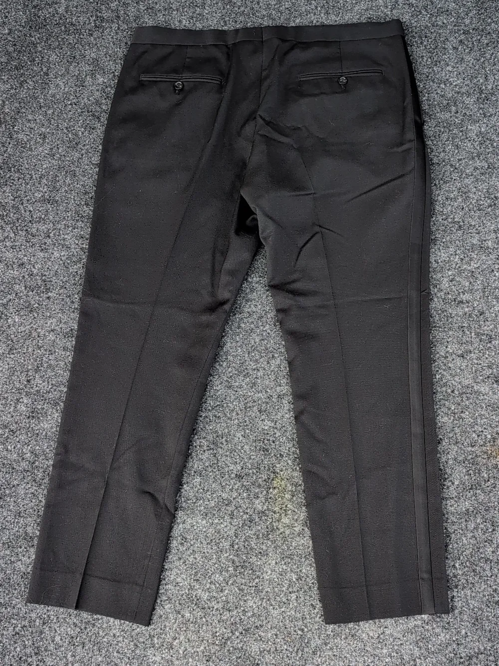 J Crew Ludlow Pants Mens 36x32 Black Slim Tollegno 1900 Wool Pleated Stretch